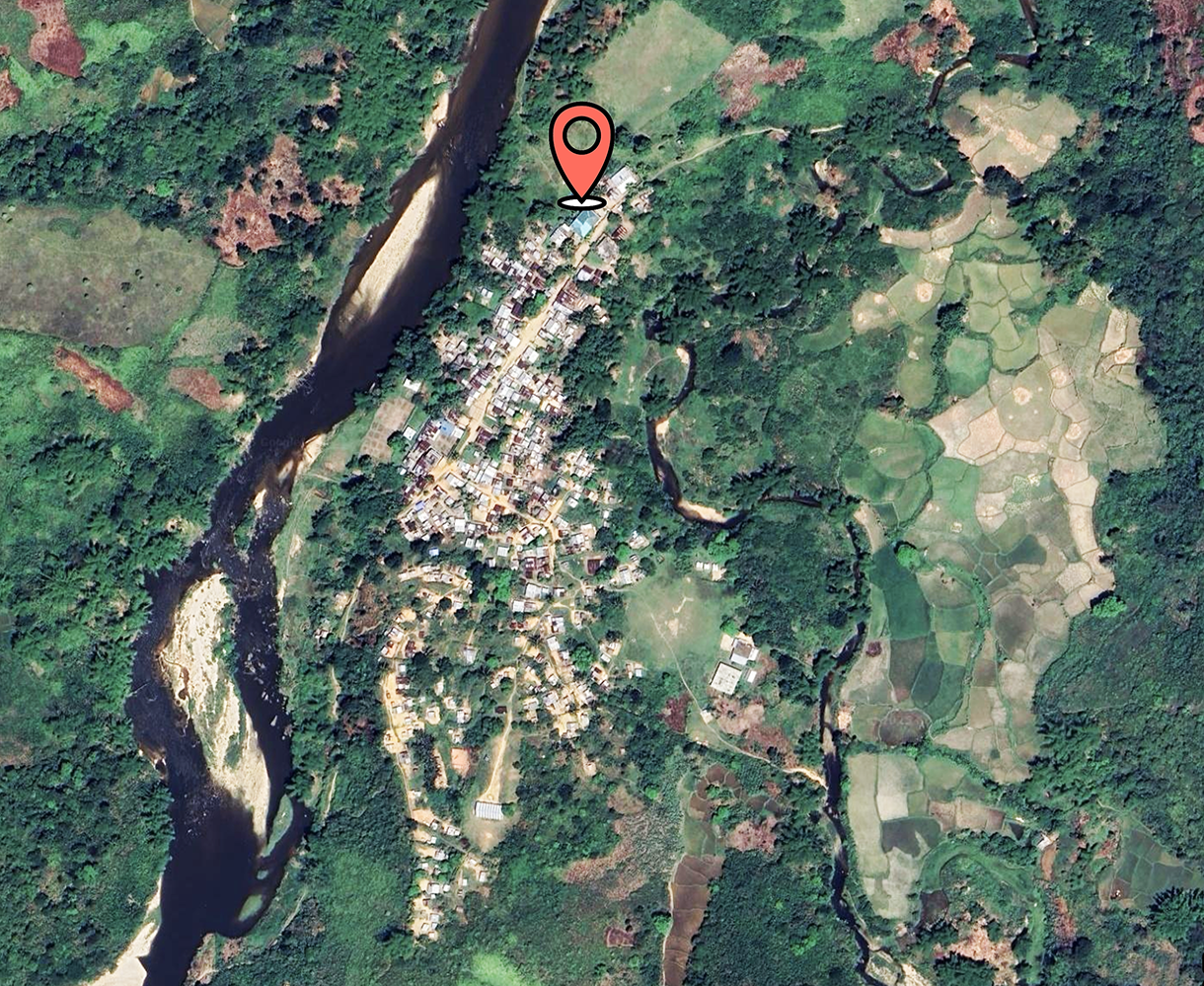 Vua érienne du village de Betavilona